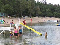Fun on the water slide